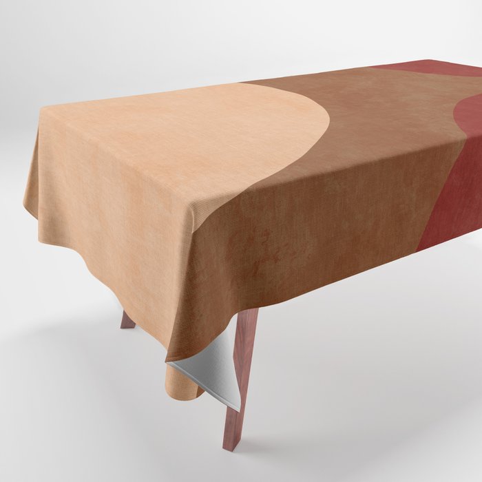 abstract retro shapes earthy 12 Tablecloth Gallery Image 1