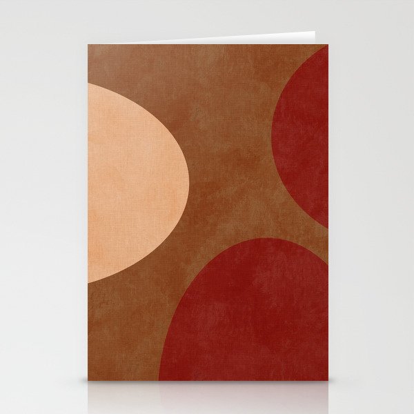 abstract retro shapes earthy 12 Stationery Card Gallery Image 2