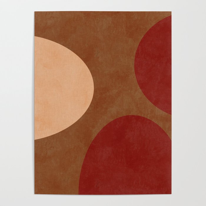 abstract retro shapes earthy 12 Poster Gallery Image 4
