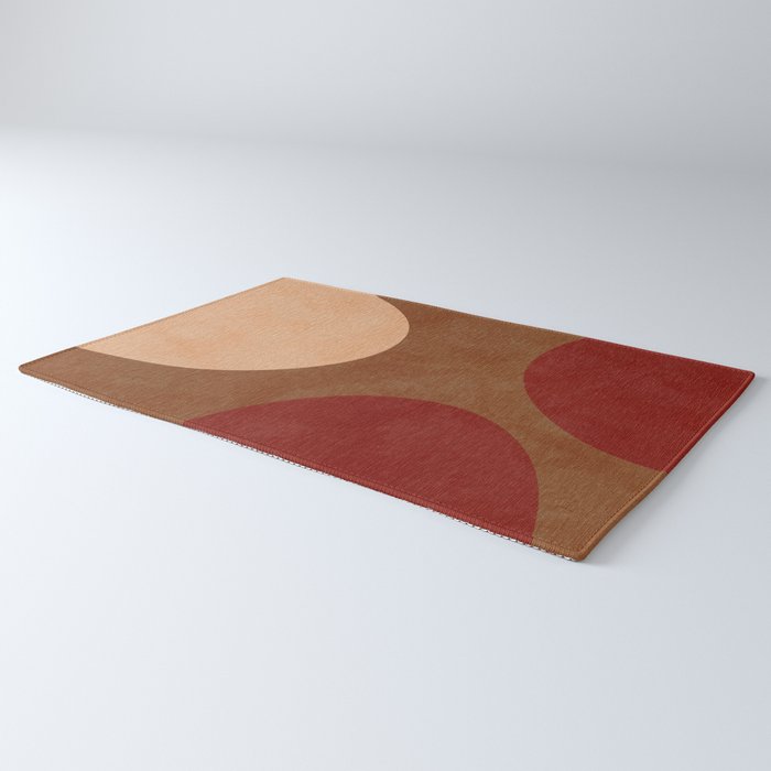 abstract retro shapes earthy 12 Rug Gallery Image 3