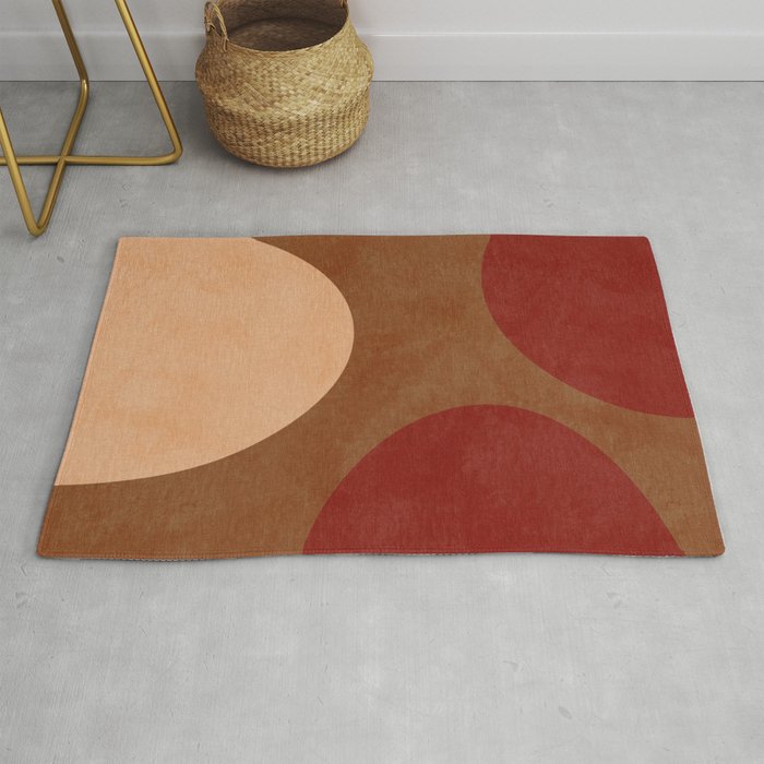 abstract retro shapes earthy 12 Rug Gallery Image 1