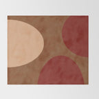 abstract retro shapes earthy 12 Throw Blanket Gallery Image 2