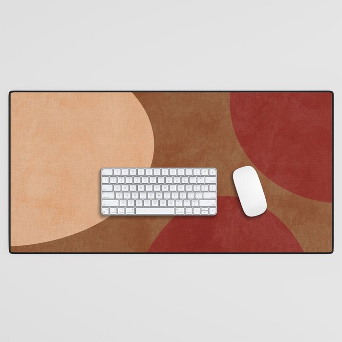 abstract retro shapes earthy 12 Desk Mat Gallery Image 1
