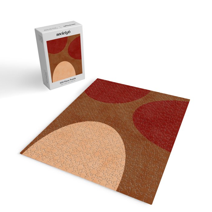 abstract retro shapes earthy 12 Jigsaw Puzzle Gallery Image 2