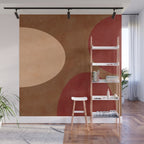abstract retro shapes earthy 12 Wall Mural Gallery Image 1