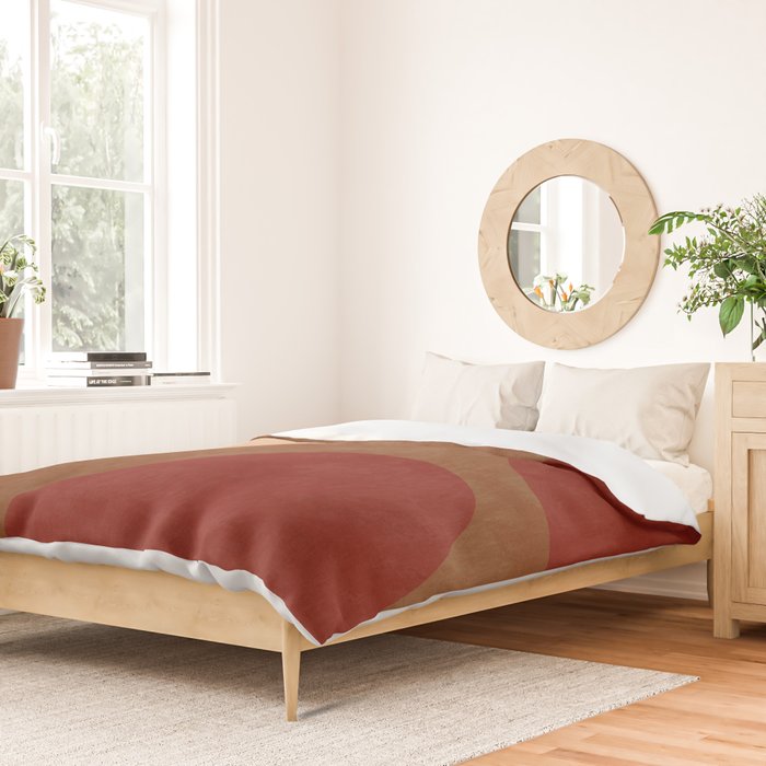 abstract retro shapes earthy 12 Duvet Cover Gallery Image 2