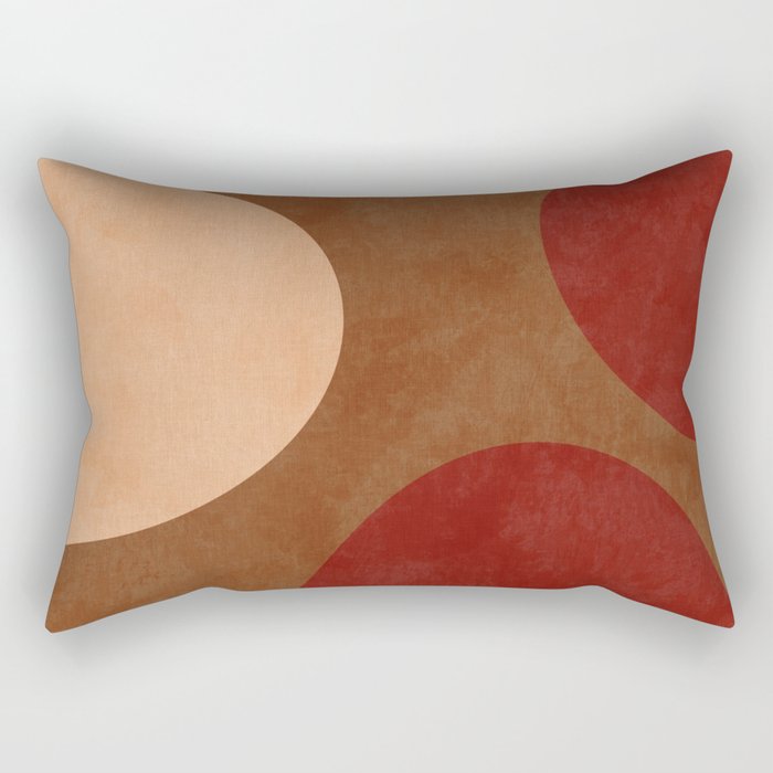 abstract retro shapes earthy 12 Rectangular Pillow Gallery Image 1