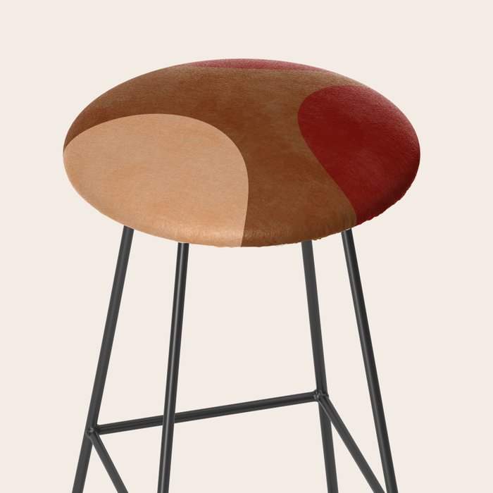abstract retro shapes earthy 12 Stool Gallery Image 2