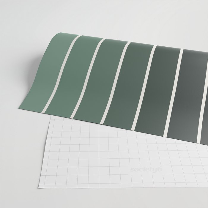 Gradient Arch IV Earthy Green Mid Century Modern Rainbow Wrapping Paper Gallery Image 2