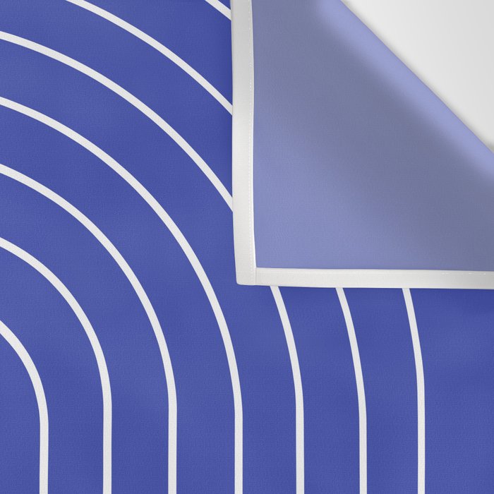 Minimal Arch XXI Bright Blue Modern Geometric Lines Wall Tapestry Gallery Image 3