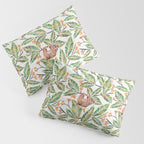 Happy Sloth - Tropical Green Rainforest Pillow Sham Gallery Image 3