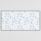 Christmas Toile // Blue & White Desk Mat Gallery Image 3