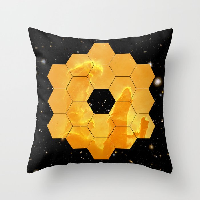James Webb Space Telescope JWST NASA â space poster Throw Pillow Gallery Image 6