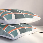 Single Fin Soul - Surfing Illustration with Longboard Balancing Surfer Girl Pillow Sham Gallery Image 3