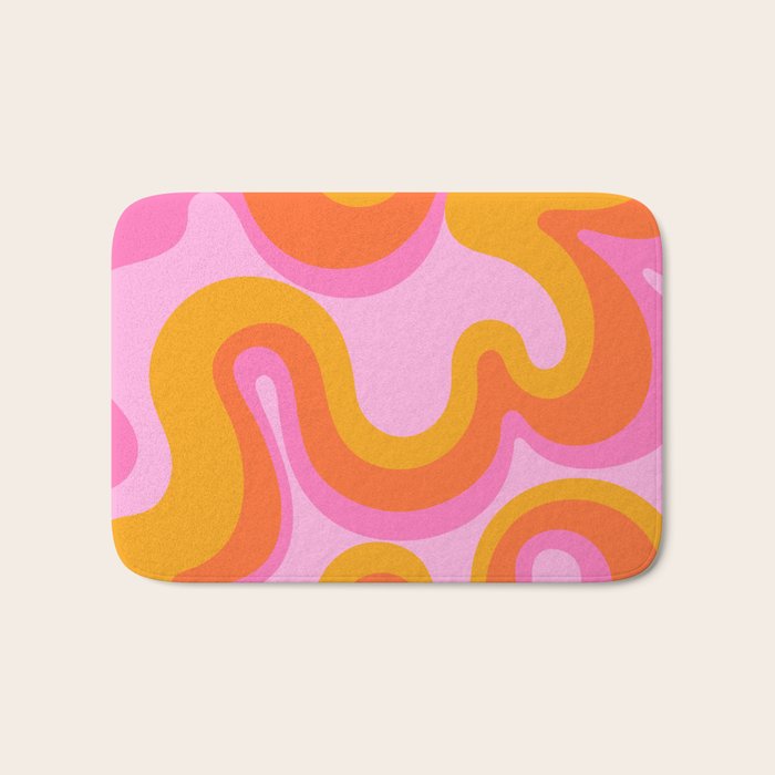 Groovy Swirl - Sunset Bath Mat Gallery Image 1