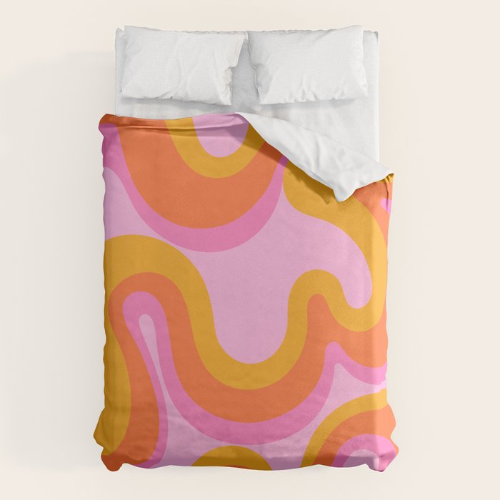Groovy Swirl - Sunset Duvet Cover