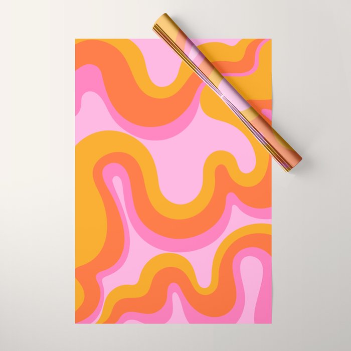 Groovy Swirl - Sunset Wrapping Paper Gallery Image 1
