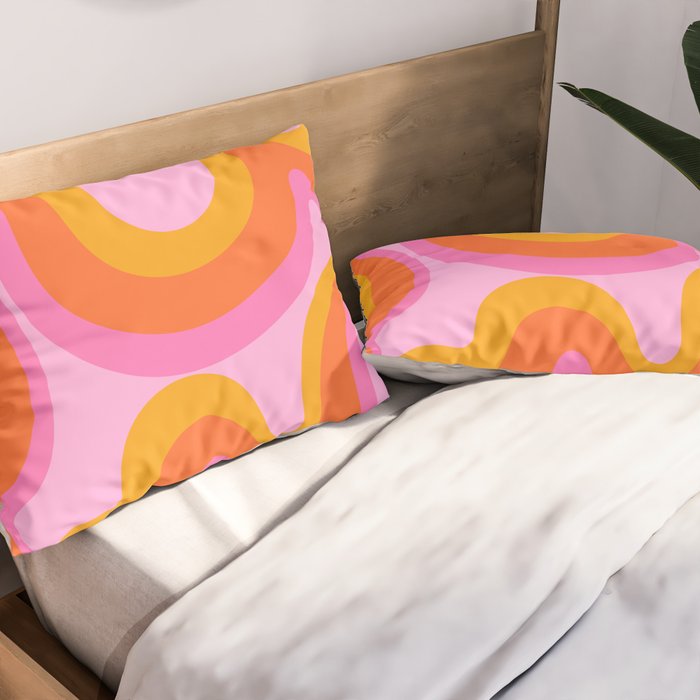 Groovy Swirl - Sunset Pillow Sham Gallery Image 2