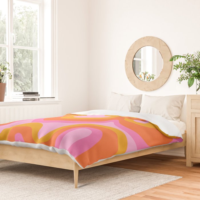 Groovy Swirl - Sunset Duvet Cover Gallery Image 2
