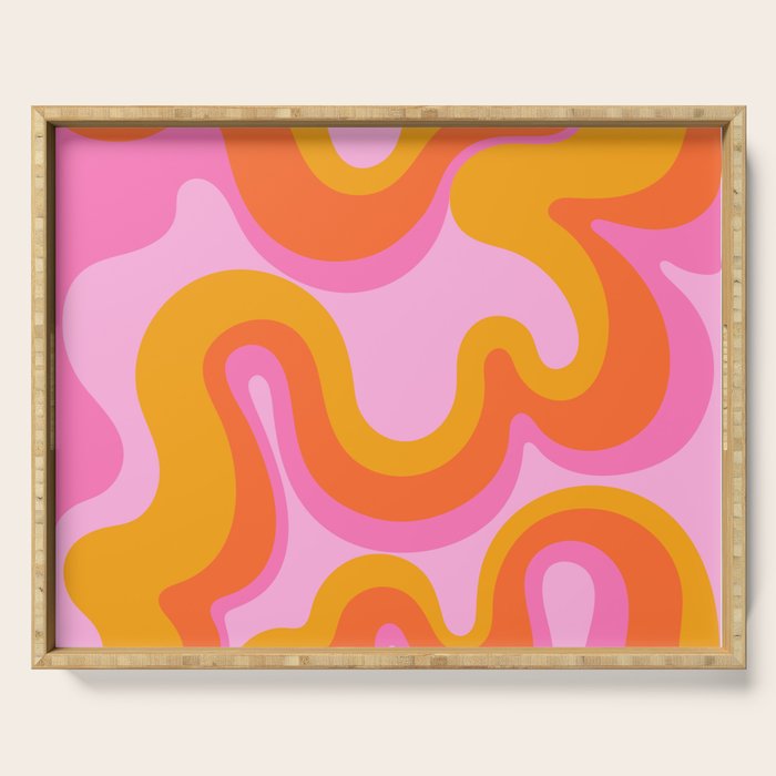 Groovy Swirl - Sunset Serving Tray Gallery Image 1