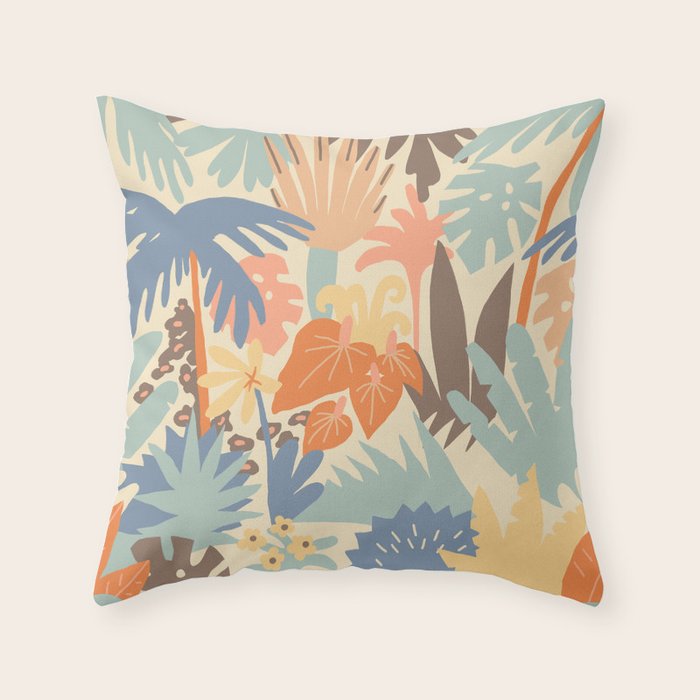 Sunny jungle Throw Pillow Gallery Image 6