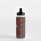 Antique Anatolian Ushak Crimson Wine Turkish Rug Water Bottle Gallery Image 2
