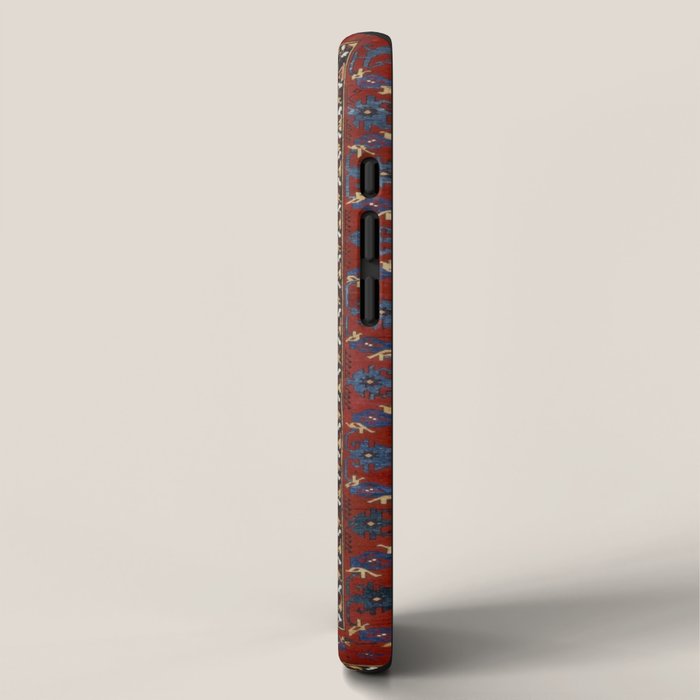 Antique Anatolian Ushak Crimson Wine Turkish Rug iPhone Case Gallery Image 2