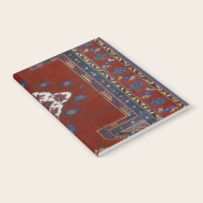 Antique Anatolian Ushak Crimson Wine Turkish Rug Notebook Gallery Image 2