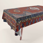 Antique Anatolian Ushak Crimson Wine Turkish Rug Tablecloth Gallery Image 1