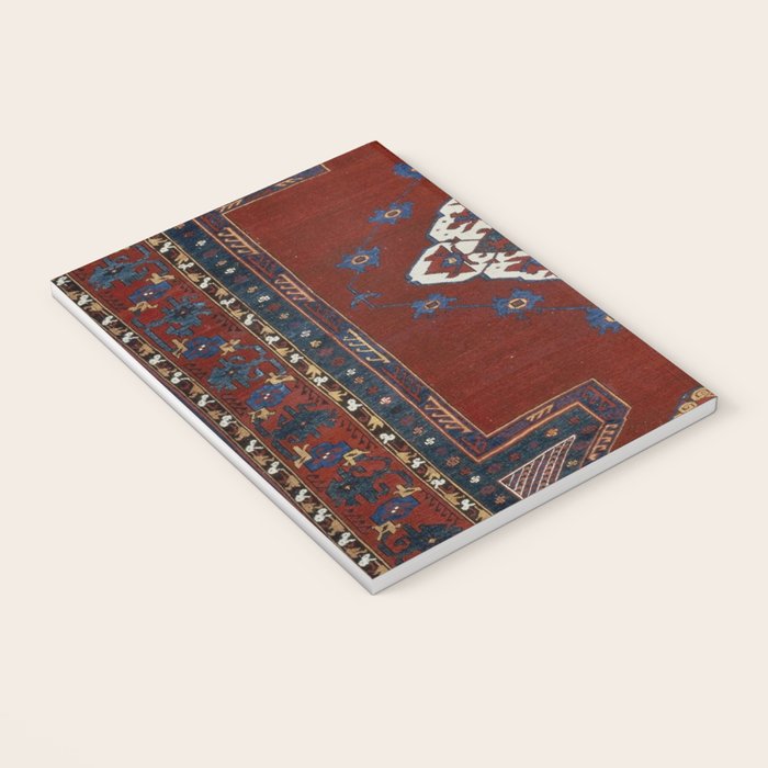 Antique Anatolian Ushak Crimson Wine Turkish Rug Notebook Gallery Image 3