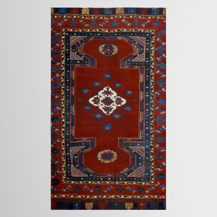 Antique Anatolian Ushak Crimson Wine Turkish Rug Tablecloth Gallery Image 2