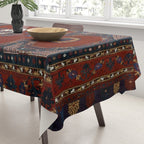 Antique Anatolian Ushak Crimson Wine Turkish Rug Tablecloth Gallery Image 3