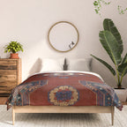 Antique Anatolian Ushak Crimson Wine Turkish Rug Comforter Gallery Image 3