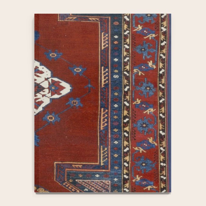 Antique Anatolian Ushak Crimson Wine Turkish Rug Notebook Gallery Image 4