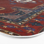 Antique Anatolian Ushak Crimson Wine Turkish Rug Bath Mat Gallery Image 3
