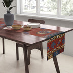 Antique Anatolian Ushak Crimson Wine Turkish Rug Table Runner Gallery Image 2