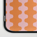 Bold Fun Ogee A-Go-Go Vertical Stripes Pop Pattern in Orange and Pink Laptop Sleeve Gallery Image 3