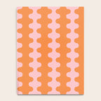 Bold Fun Ogee A-Go-Go Vertical Stripes Pop Pattern in Orange and Pink Notebook Gallery Image 4