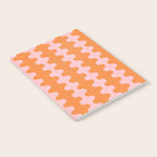 Bold Fun Ogee A-Go-Go Vertical Stripes Pop Pattern in Orange and Pink Notebook Gallery Image 2