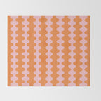 Bold Fun Ogee A-Go-Go Vertical Stripes Pop Pattern in Orange and Pink Throw Blanket Gallery Image 2