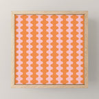 Bold Fun Ogee A-Go-Go Vertical Stripes Pop Pattern in Orange and Pink Mini Art Print Gallery Image 1