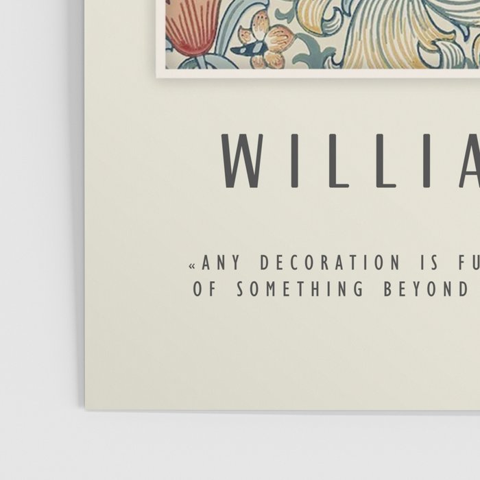Modern poster-William Morris-Vegetable print (blue). Poster Gallery Image 3