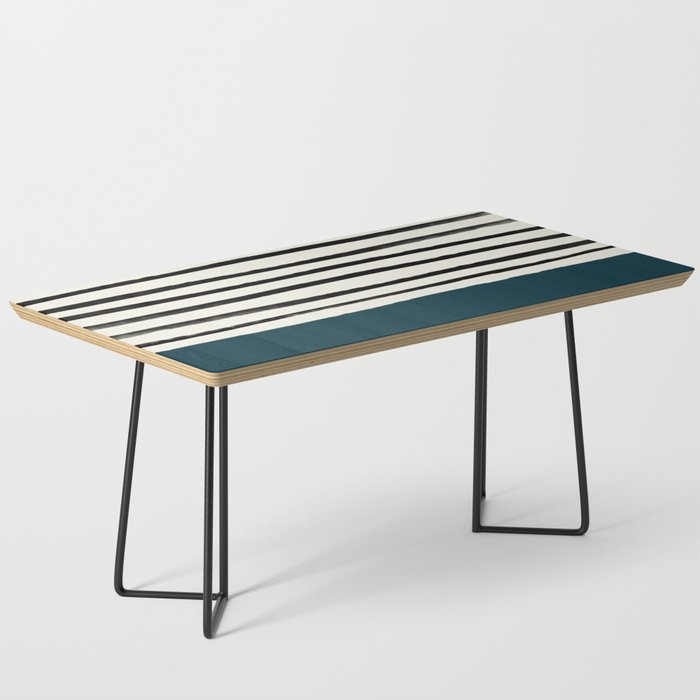 Dark Teal x Stripes Coffee Table Gallery Image 1