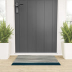 Dark Teal x Stripes Welcome Mat Gallery Image 3