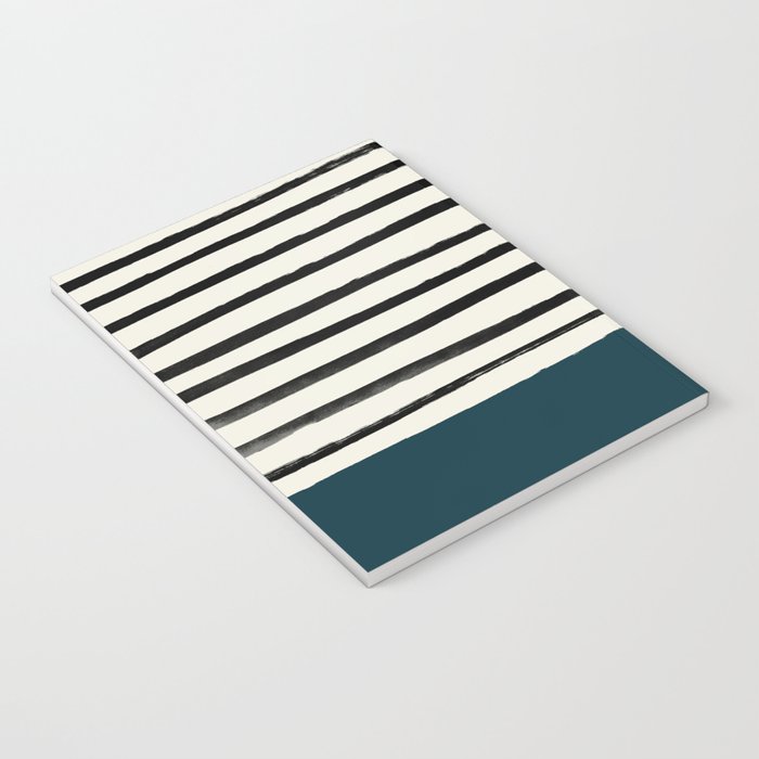 Dark Teal x Stripes Notebook Gallery Image 3