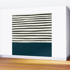 Dark Teal x Stripes Wall Mural Gallery Image 2