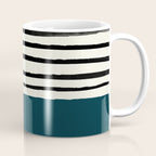 Dark Teal x Stripes Coffee Mug Gallery Image 1