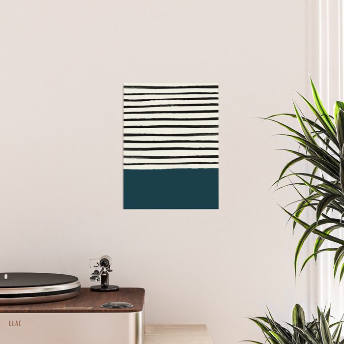 Dark Teal x Stripes Poster Gallery Image 2