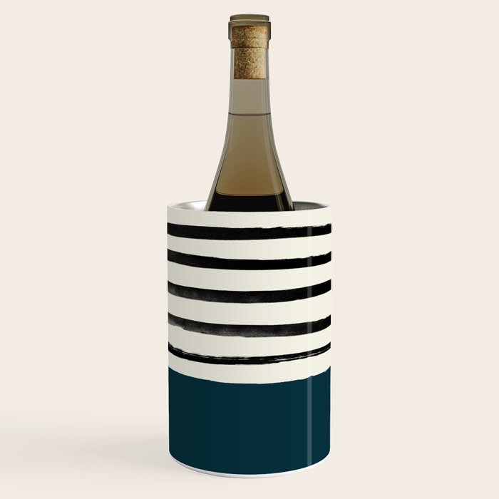 Dark Teal x Stripes Wine Chiller Gallery Image 2