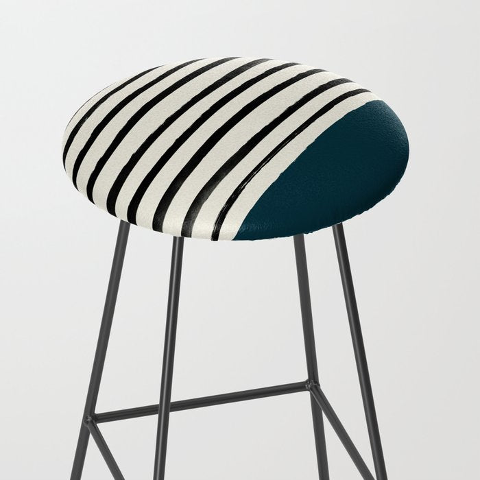 Dark Teal x Stripes Stool Gallery Image 2